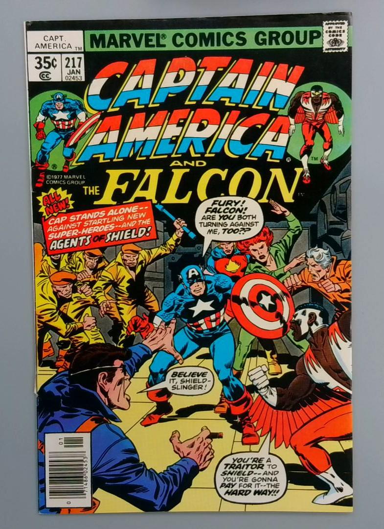 Captain America #217, FN+ 1st Wendell Vaughn Marvel Comics, 1977 JR1