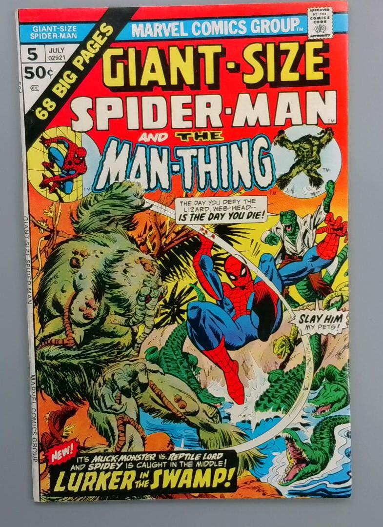 Giant-Size Spider-Man #5, FN Man-Thing, Marvel Comics, 1975 JR1
