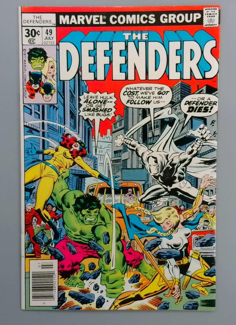 Defenders #49, NM- Early Moon Knight Marvel Comics, July 1977