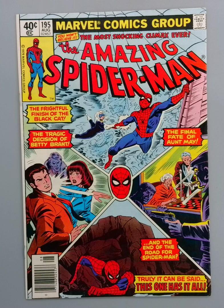 Amazing Spider-Man #195, VF/NM 2nd Black Cat Marvel Comics, 1979 JR1