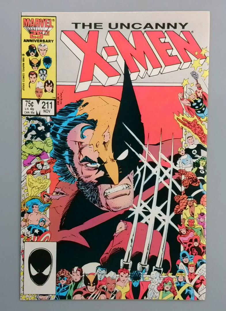 Uncanny X-Men #211, NM Mutant Massacre Marvel Comics, 1986 JR1