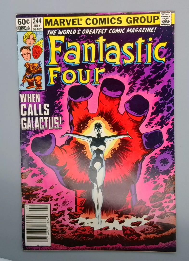 Fantastic Four #244, FN+ 1st Frankie Raye as Nova Newsstand Marvel 1982 JR1