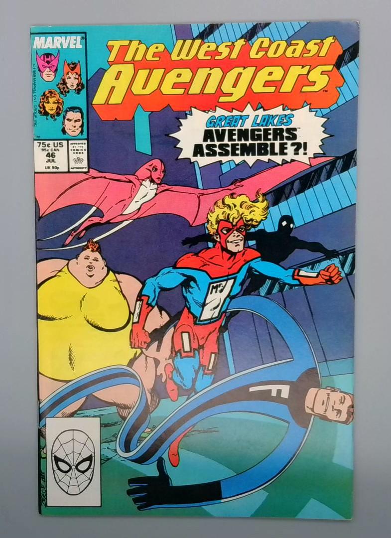 West Coast Avengers #46, VF/NM 1st Great Lakes Avengers, Marvel Comics, 1989 JR1