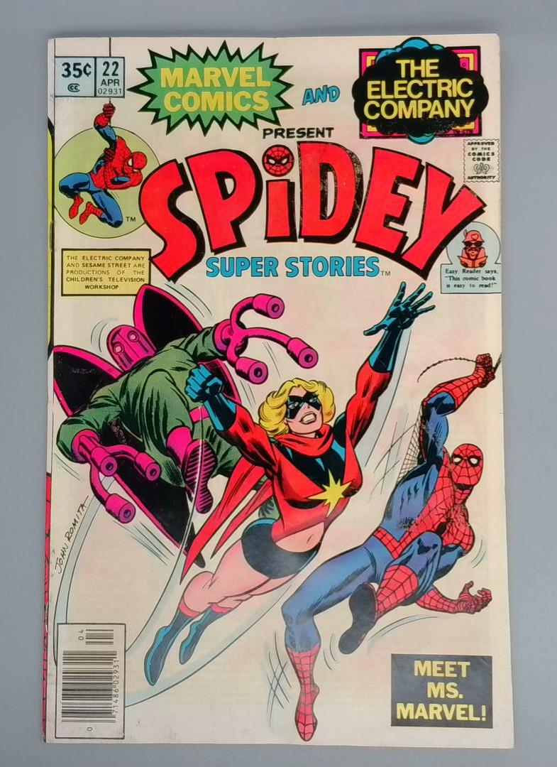Spidey Super Stories #22, VG/FN Early Ms. Marvel, Marvel Comics, 1977 JR1