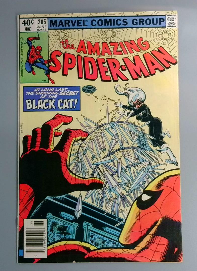 Amazing Spider-Man #205, VF- Black Cat, Marvel Comics, 1980 JR1