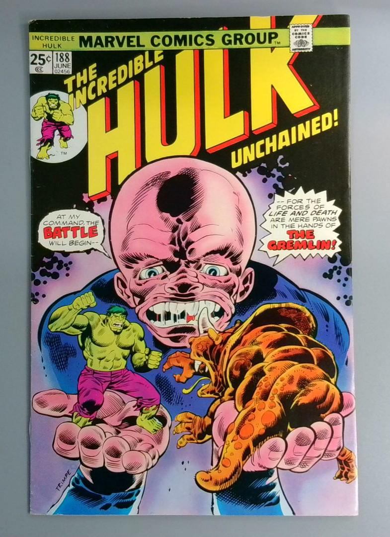 Incredible Hulk #188, FN+ Unchained!, Marvel Comics Group, 1975 JR1