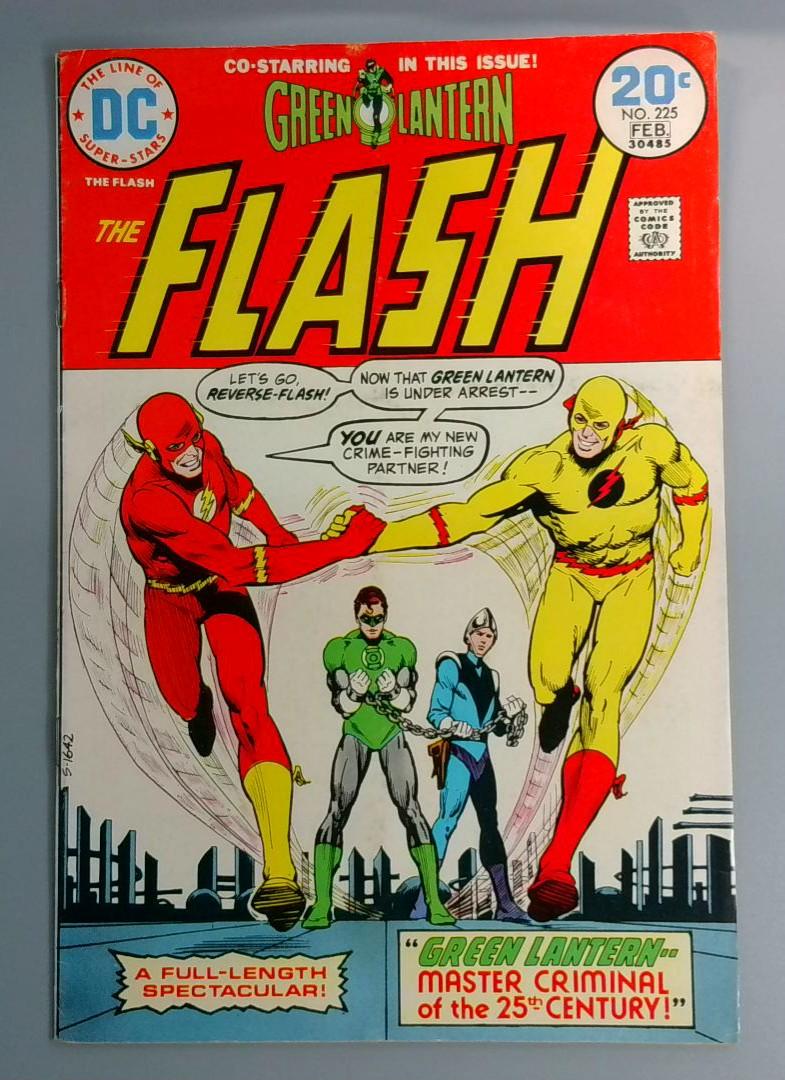 Flash #225, Green Lantern Reverse Flash DC Comics, Feb 1974 JR1