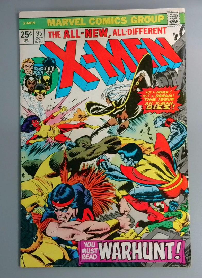 Uncanny X-Men #95, FN- Death of Thunderbird Marvel Comics 1976 JR1