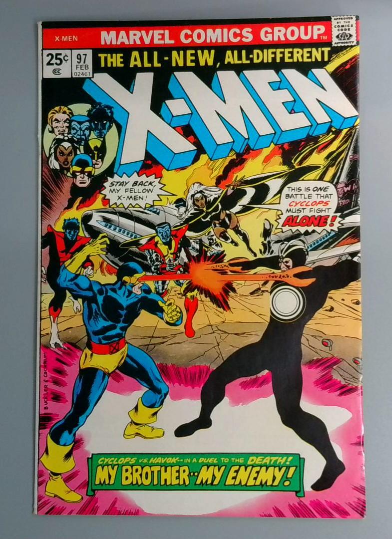 X-Men #97, FN/VF 1st Lilandra Marvel Comics, February 1976 JR1