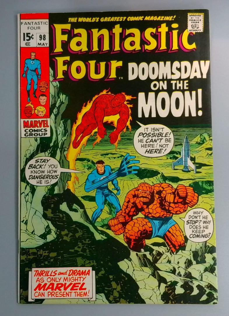 Fantastic Four #98, VF Doomsday on the Moon, Marvel Comics, 1970 JR1