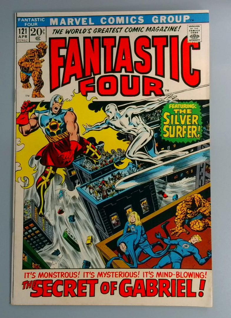 Fantastic Four #121, VF/NM Silver Surfer Galactus, Marvel Comics, 1972 JR1