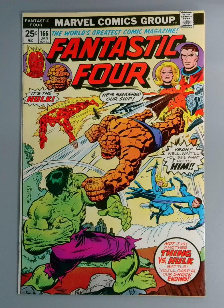 Fantastic Four #166, VF- Hulk, Marvel Comics, 1976 JR1