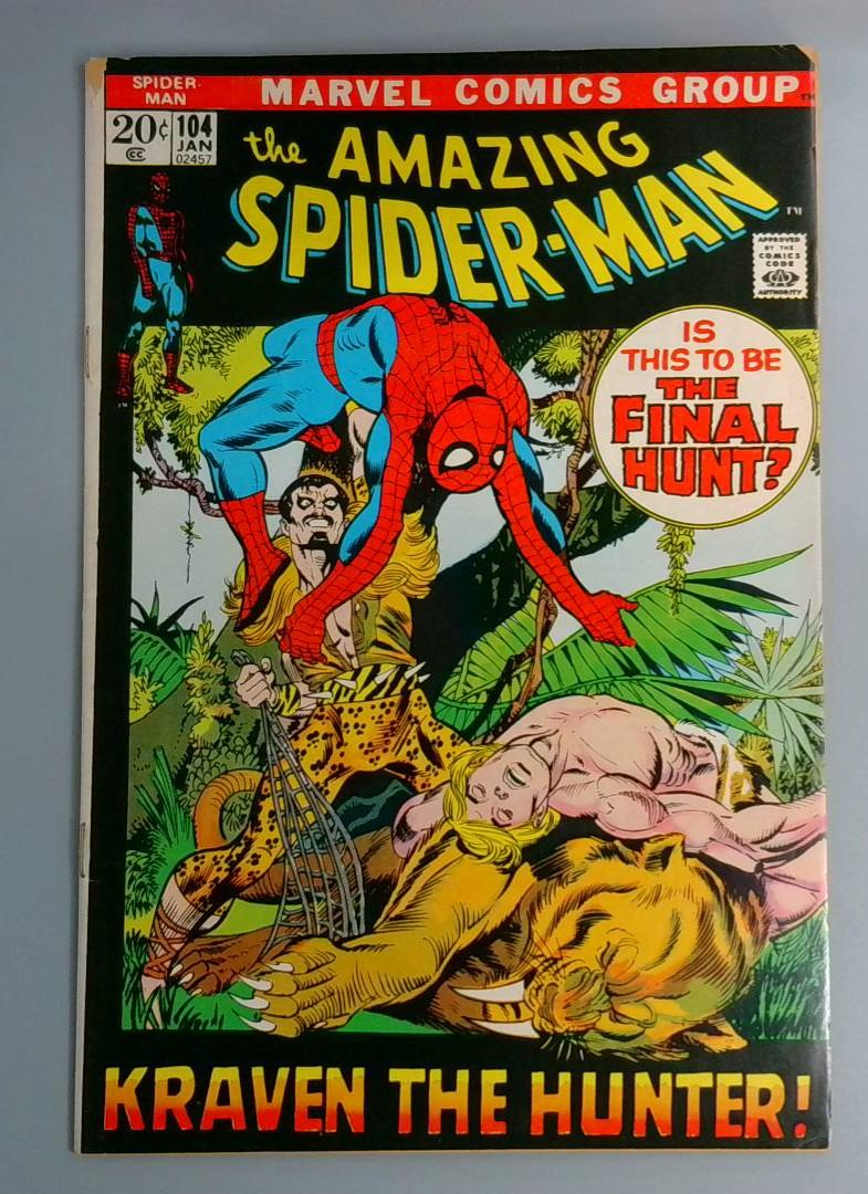 Amazing Spider-Man #104, VG- Kraven the Hunter, Marvel Comics, 1971 JR1