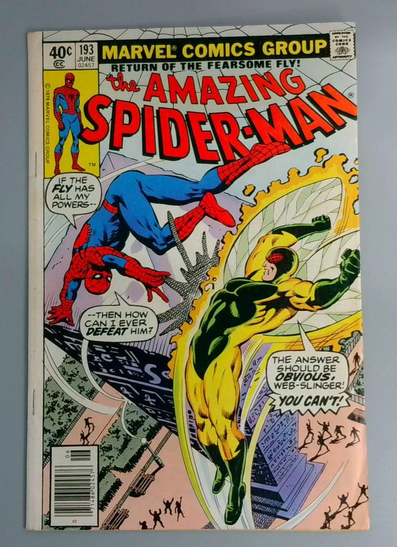 Amazing Spider-Man #193, Return of the Fearsome Fly!, Marvel Comics, 1979 JR1
