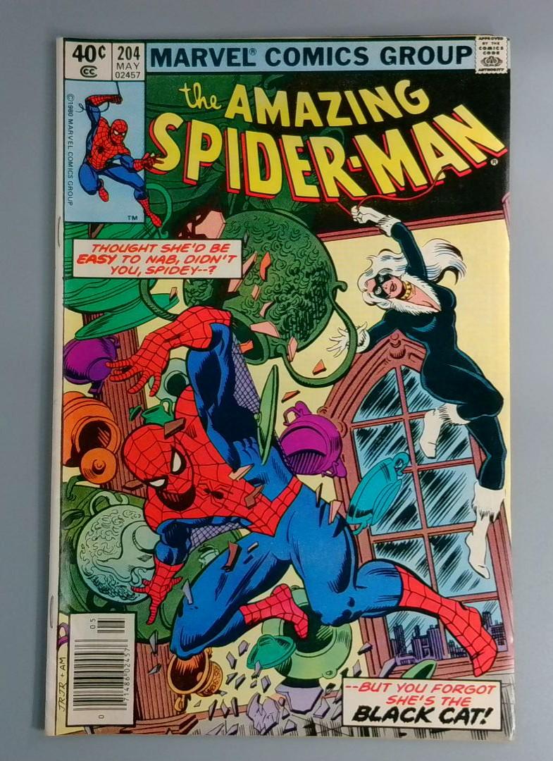 Amazing Spider-Man #204, VF 3rd Black Cat Marvel Comics, 1980 JR1