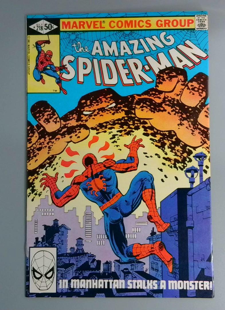 Amazing Spider-Man #218, NM Frank Miller, Marvel Comics, 1981 JR1