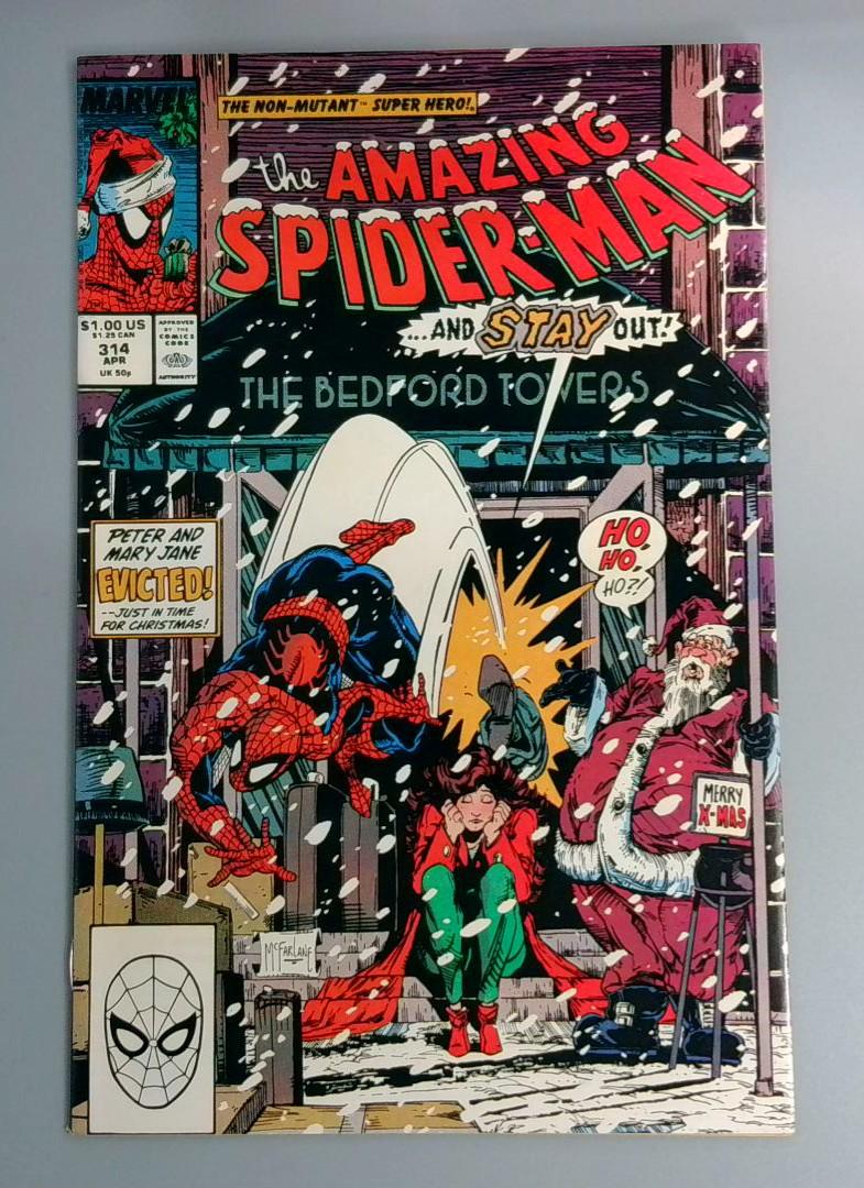 Amazing Spider-Man #314,NM- Christmas Issue, Marvel Comics, 1989 JR1