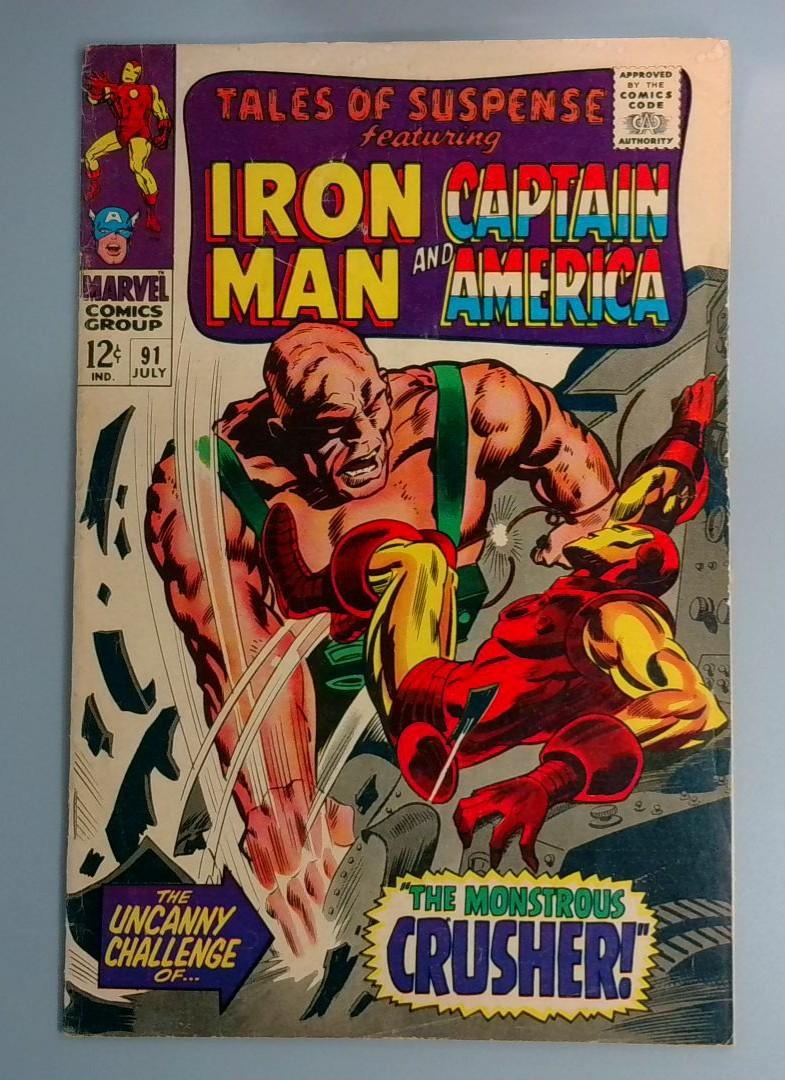 Tales of Suspense #91, FN+ Iron Man and Captain America, Marvel Comics, 1967 JR1