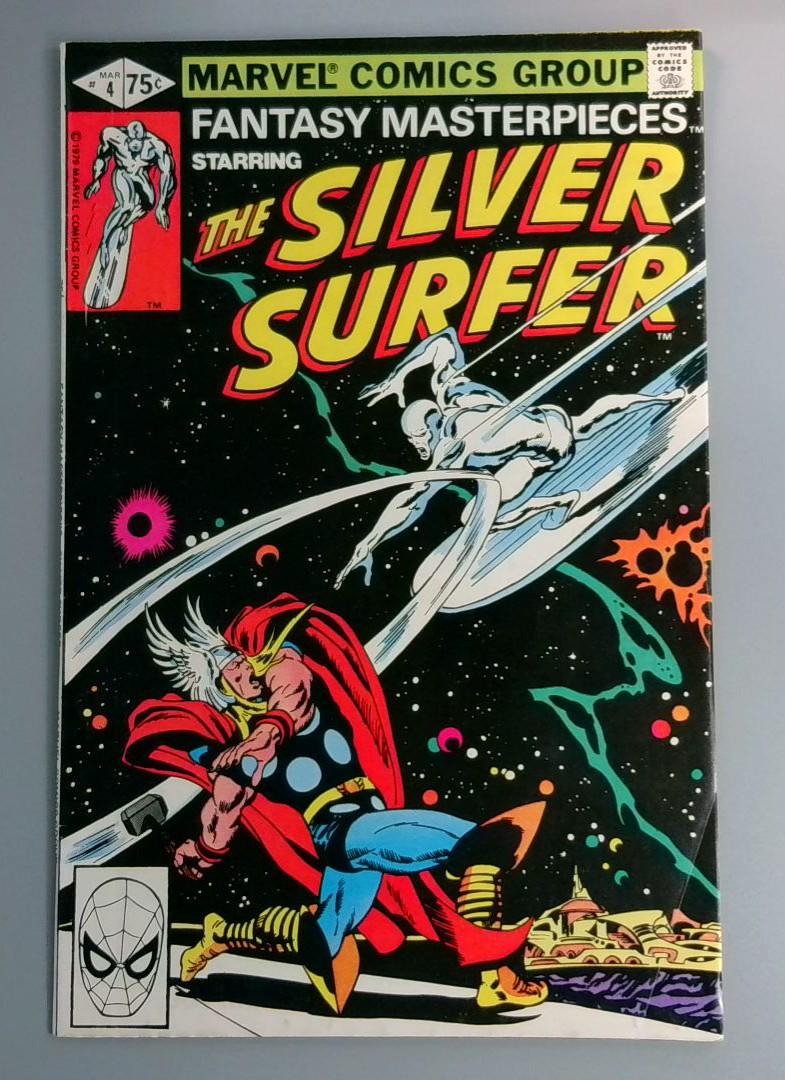 Fantasy Masterpieces #4: VG Silver Surfer vs Thor, Marvel Comics 1975 JR1