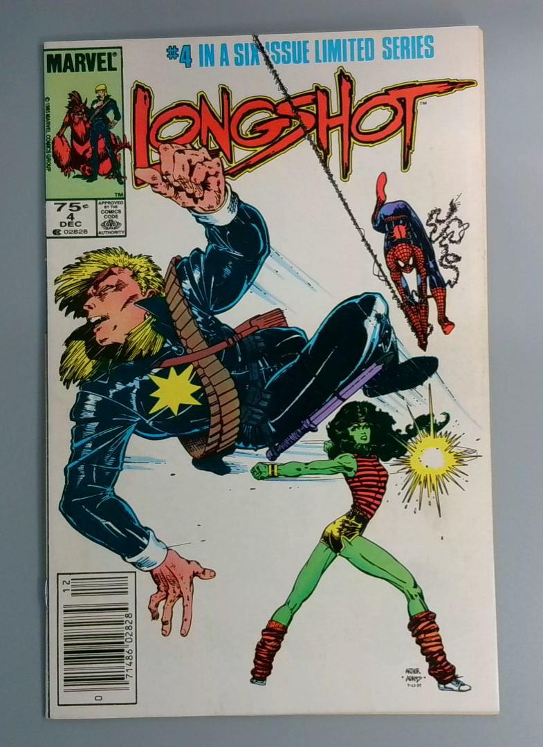 Longshot #4, VF+ She-Hulk, Spider-Man Marvel Comics, 1985 JR1