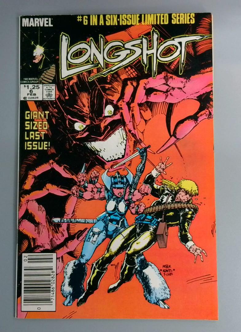 Longshot #6, VF Giant Sized Last Issue, Newsstand Marvel Comics, 1985 JR1