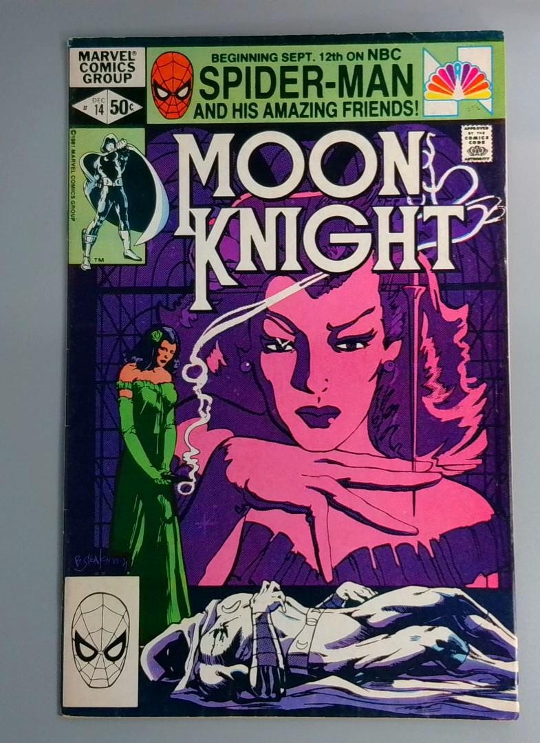 Moon Knight #14, FN 1st Stained Glass Scarlet Marvel Comics, 1982 JR1
