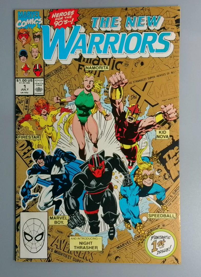 New Warriors #1, NM- 2nd Print, Gold Marvel Comics,1990 JR1