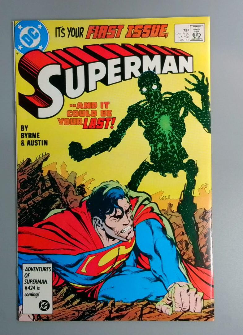 Superman #1, NM- Byrne & Austin, DC Comics, 1987 JR1
