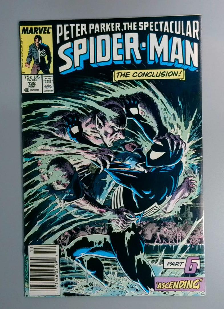 Spectacular Spider-Man #132 VF/NM Kraven's Last Hunt Marvel Comics, 1987 JR1