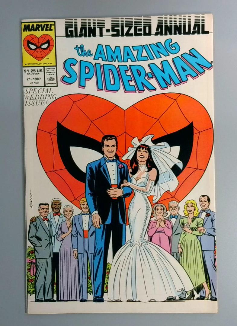 Amazing Spider-Man Annual #21, VF Peter Parker Cover Marvel,1987 JR1
