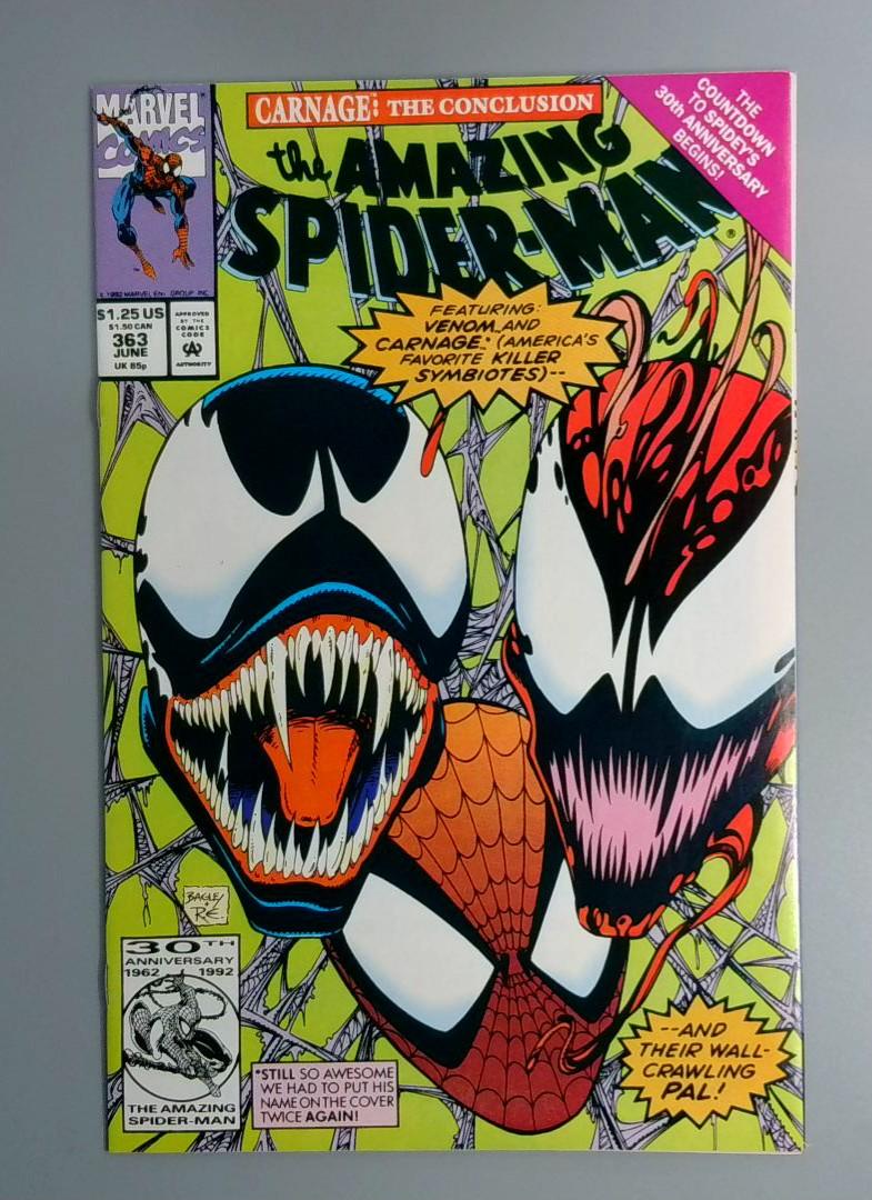 Amazing Spider-Man #363 VF/NM 3rd Carnage Marvel Comics1992 JR1