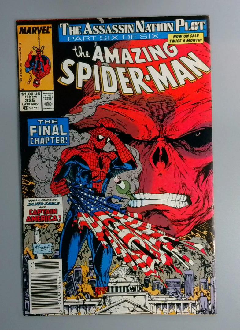 Amazing Spider-Man #325 NM- Newsstand Marvel, 1989 JR1