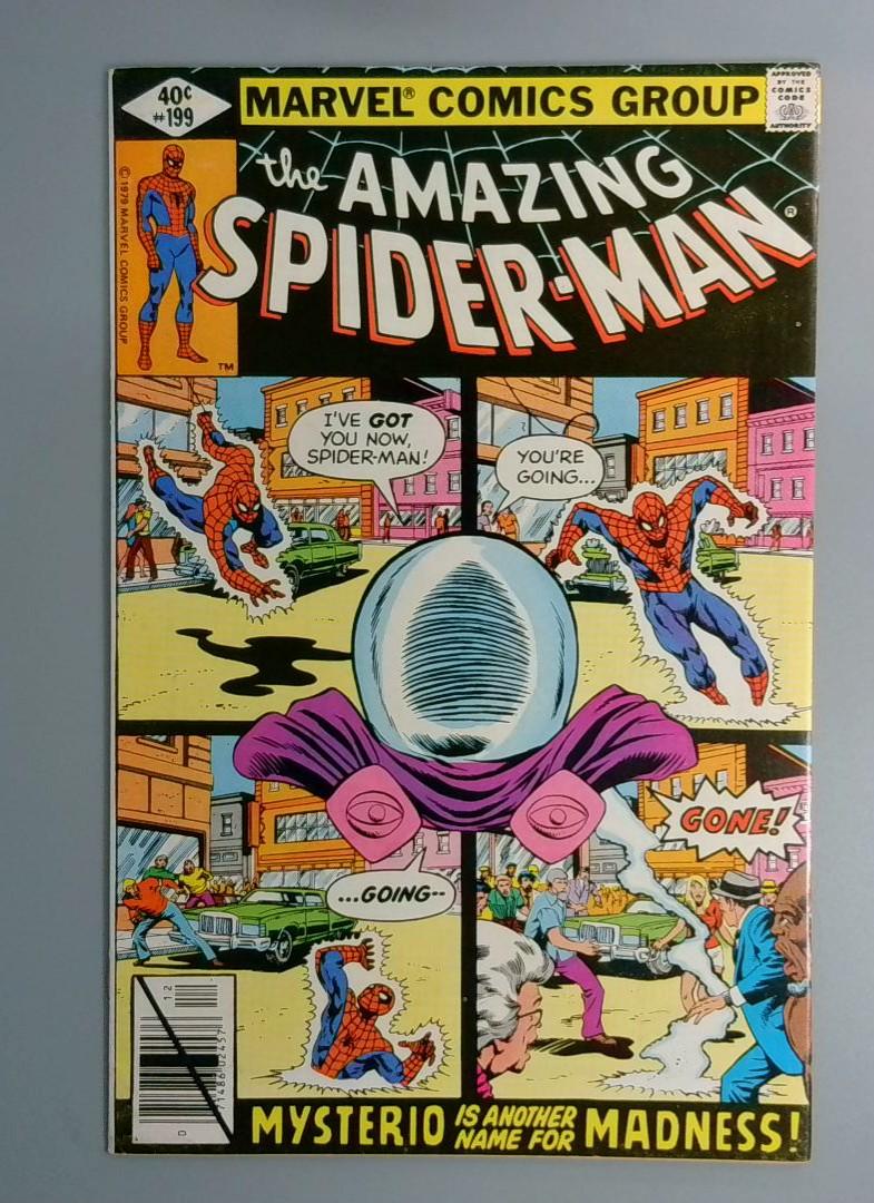Amazing Spider-Man #199, VF/NM Mysterio Cover, Marvel Comics, 1979 JR1