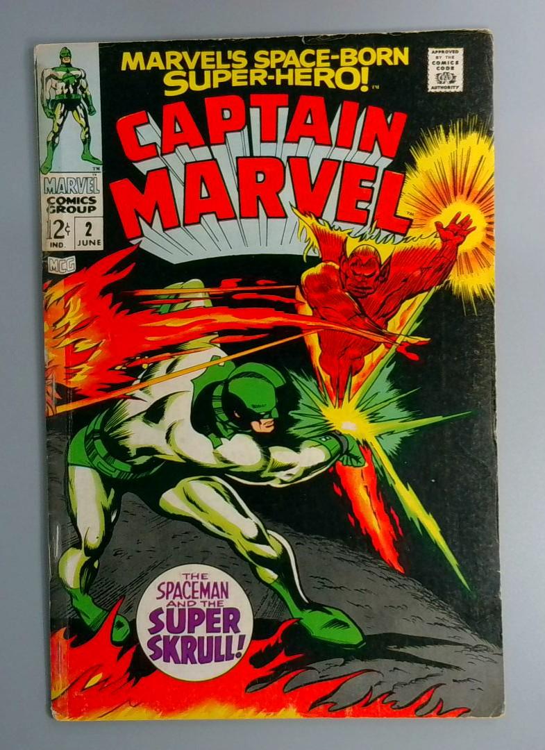 Captain Marvel #2, Tape on Cover, Marvel Comics, June 1968 JR1