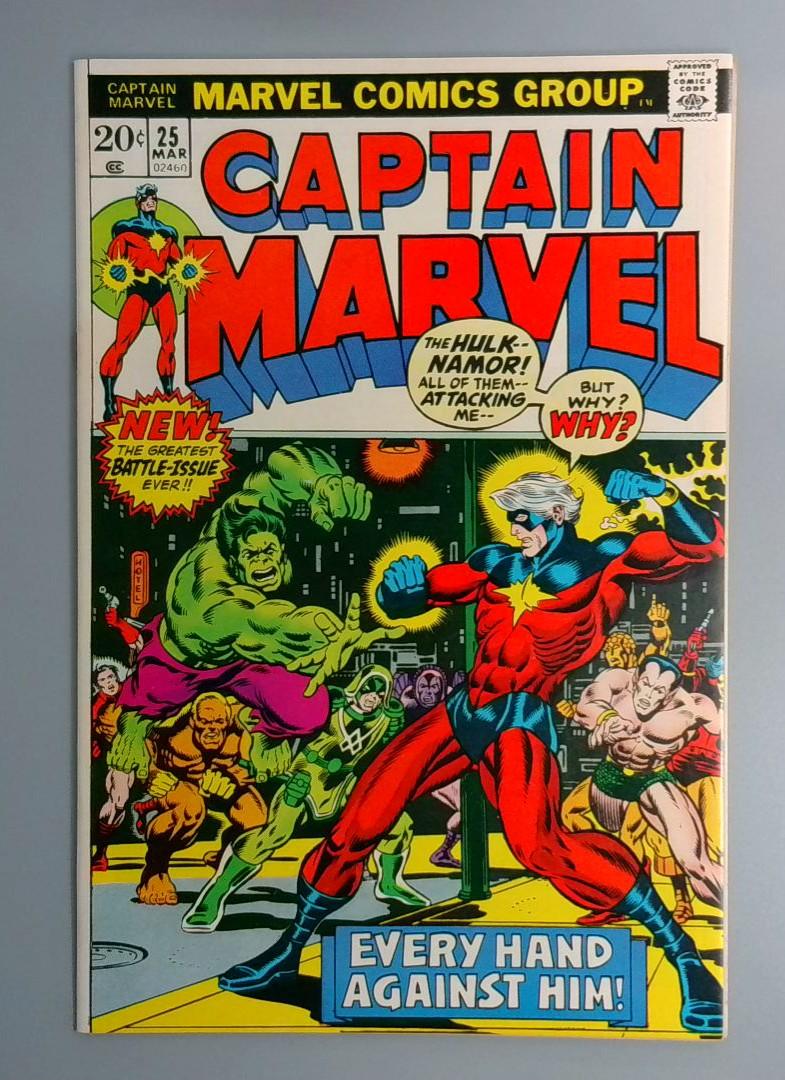 Captain Marvel #25, VF/NM 1st Jim Starlin Issue Marvel Comics, 1973 JR1