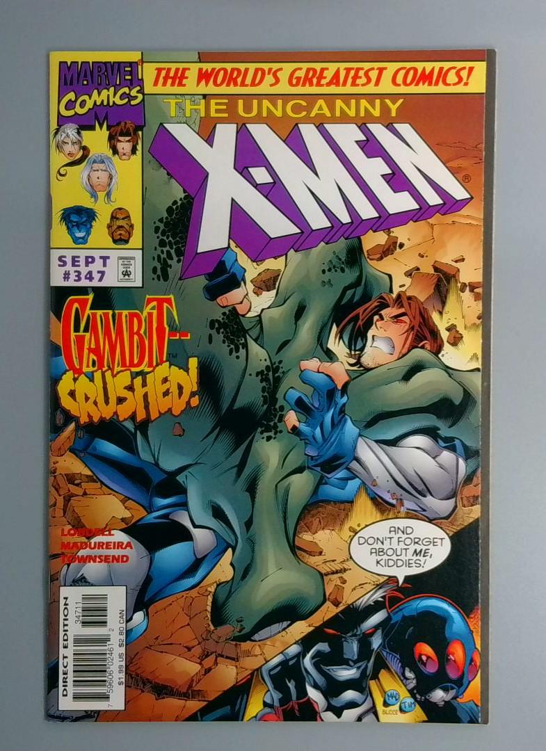 Uncanny X-Men #347, NM Gambit Crushed, Marvel Comics, September 1997 JR1