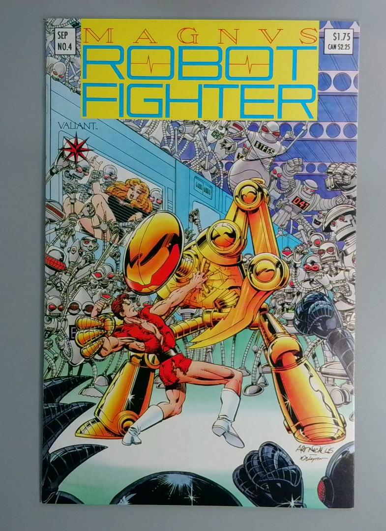 Magnus Robot Fighter #4, NM with Cards Valiant, 1991 JR1