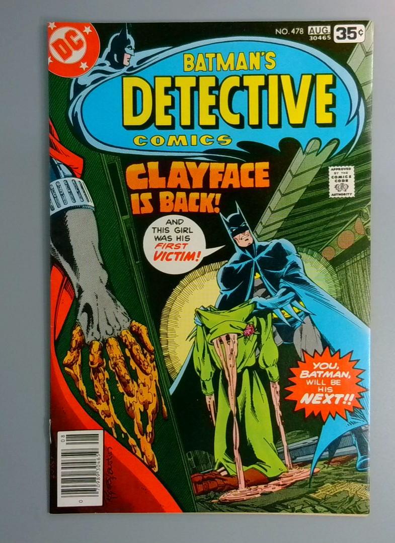 Detective Comics #478, FN Clayface Appearance, DC Comics, 1978 JR1
