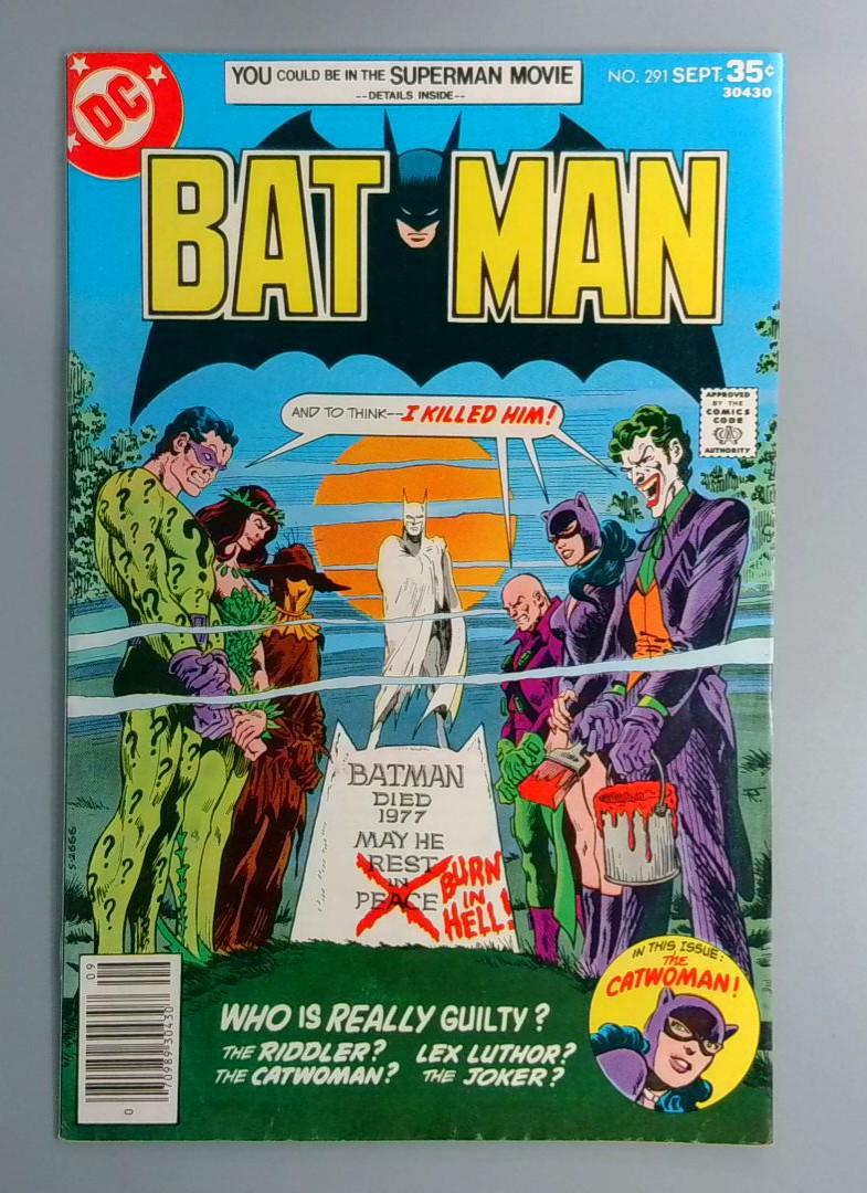 Batman #291, FN/VF Joker Scarecrow Poison Ivy DC Comics, 1977 JR1