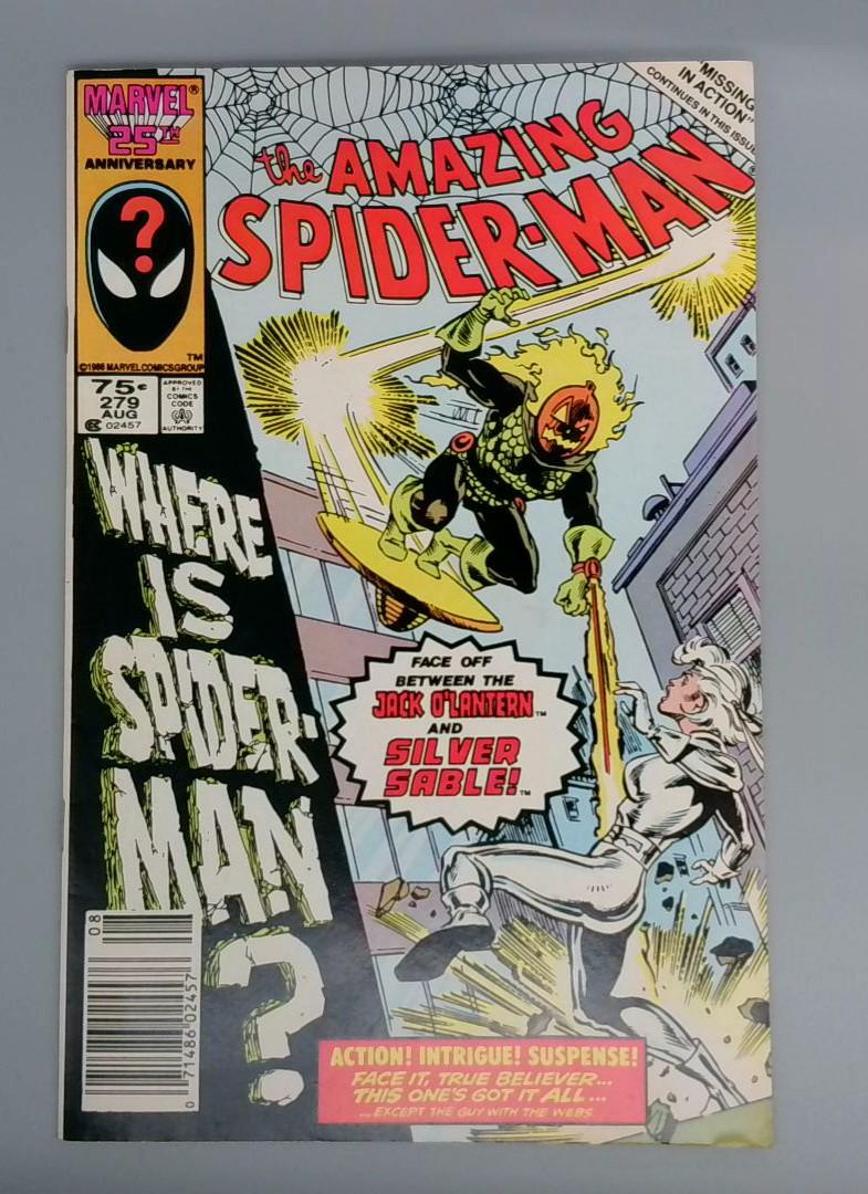 Amazing Spider-Man #278, VF+ 1st Silver Sable Cable, Marvel Comics, 1986 JR1