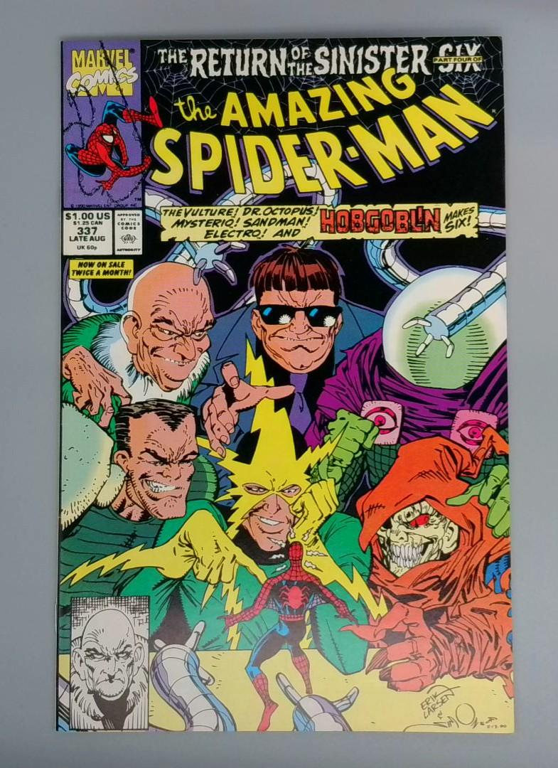 Amazing Spider-Man #337, NM- the Sinister Six, Marvel Comics,1990 JR1