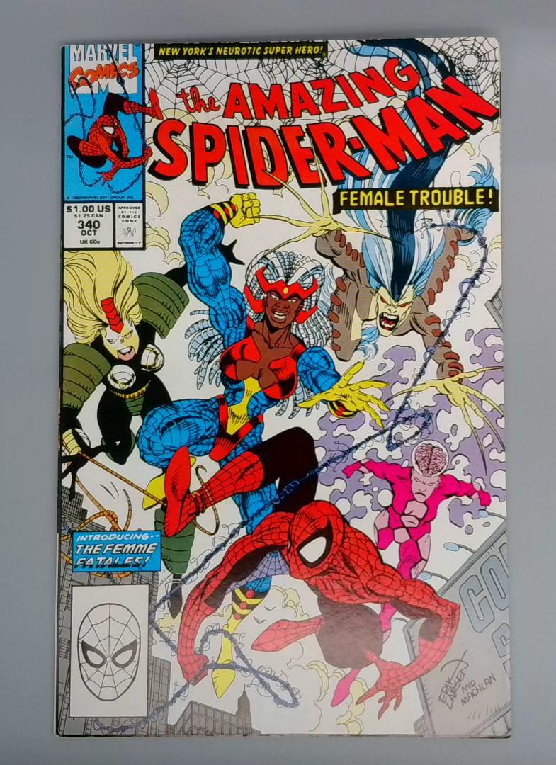 Amazing Spider-Man #340, NM 1st app Femme Fatales Marvel Comics, 1990 JR1