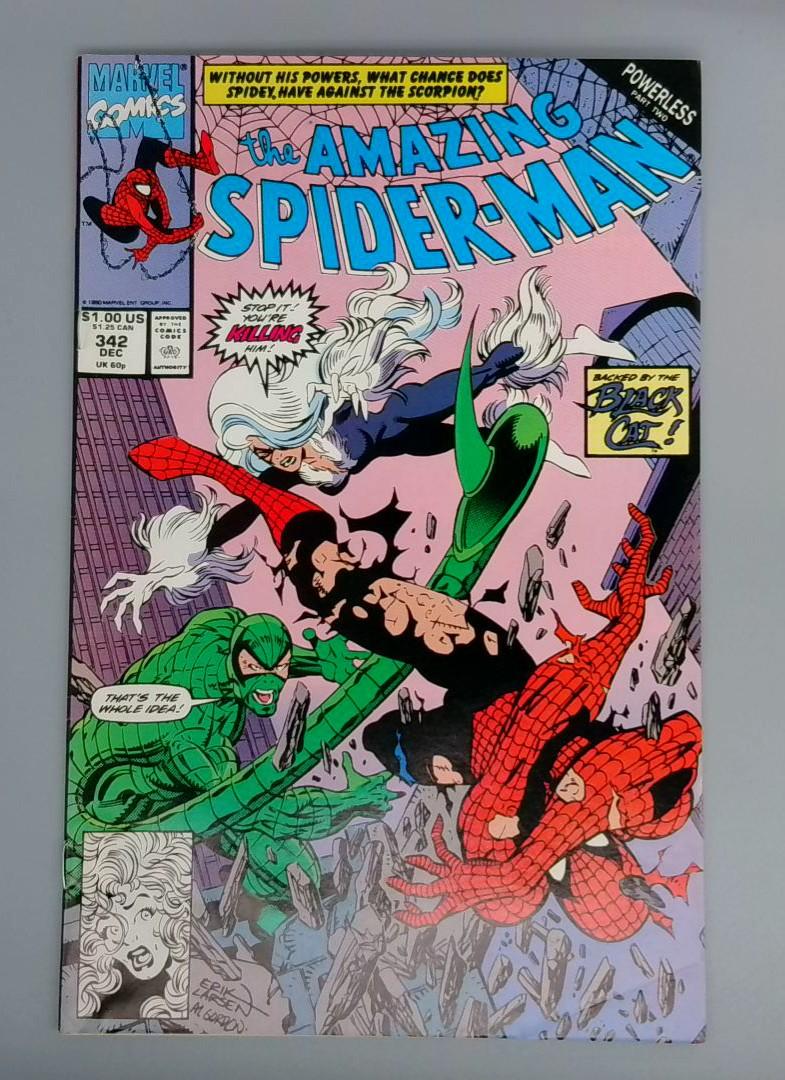 Amazing Spider-Man #342, Powerless Story, Marvel Comics, 1990