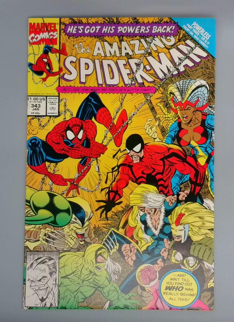 Amazing Spider-Man #343, VF/NM Erik Larsen, Marvel Comics, 1991 JR1