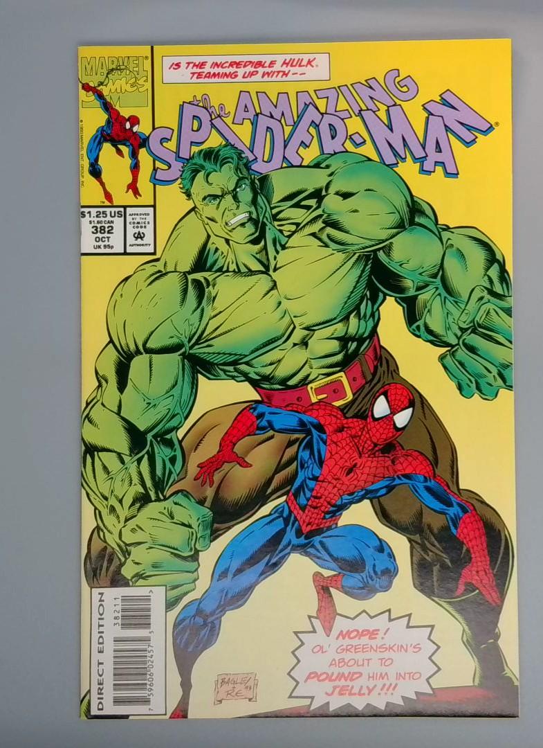 Amazing Spider-Man #382, VF+ Hulk, Marvel Comics, 1993