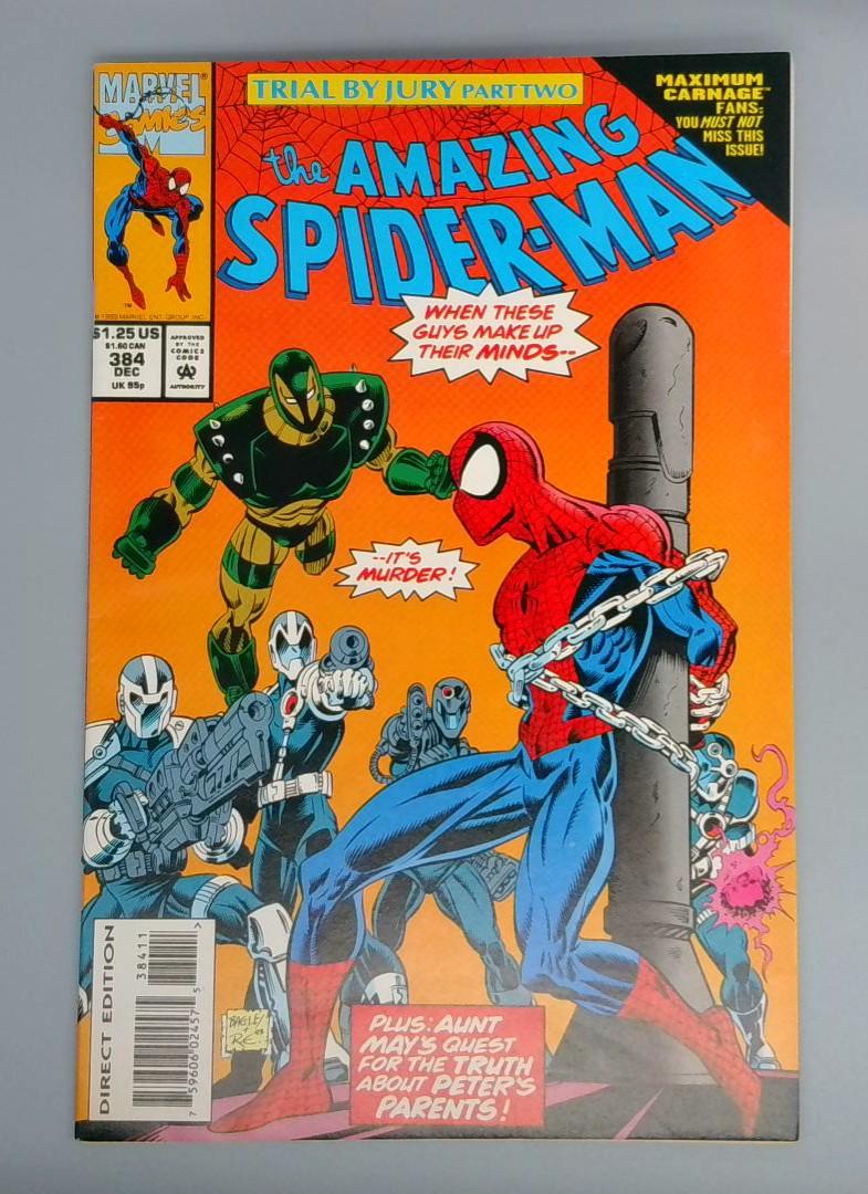 Amazing Spider-Man #384, VF Trial by Jury Part Two, Marvel Comics, 1993 JR1