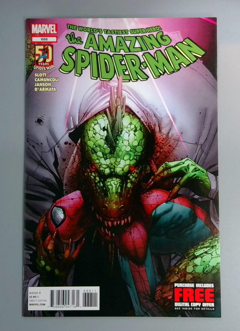 Amazing Spider-Man #688, NM- Lizard Marvel Comics, 2012 JR1