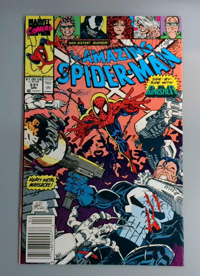 Amazing Spider-Man #331, NM Newsstand Marvel Comics, 1990 JR1