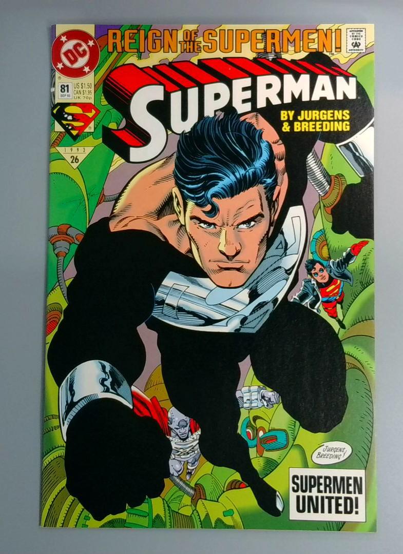 Superman #81, NM Reign of the Supermen!, DC Comics, 1993 JR1
