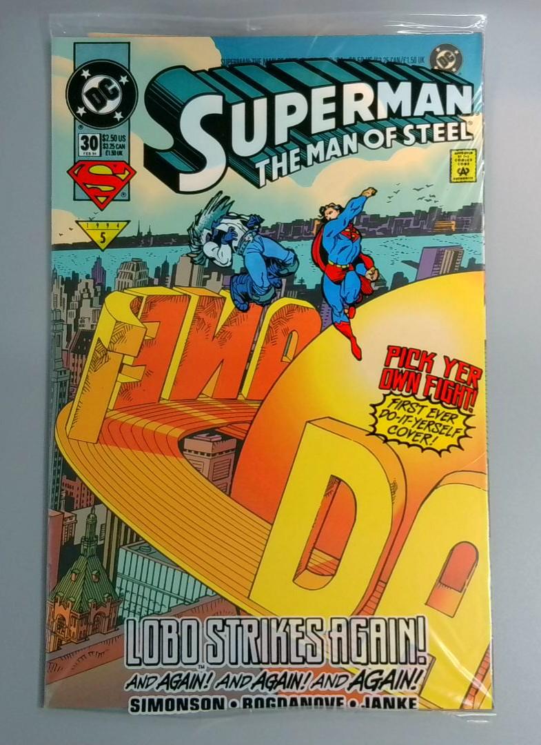 Superman: The Man of Steel #30, NM Bagged, Lobo DC Comics, 1993 JR1